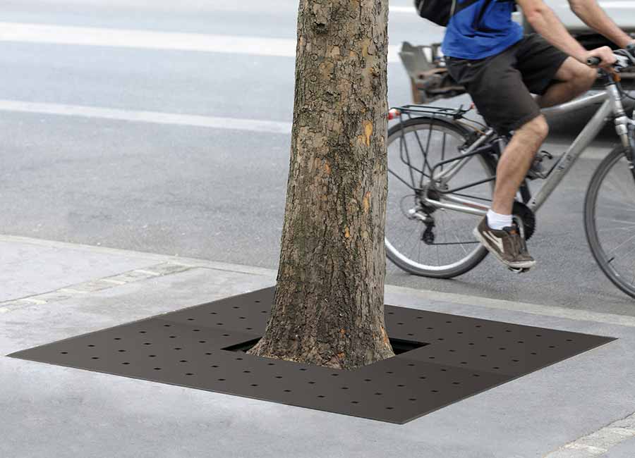 Grille d'arbre MEMPHIS conçu et fabriqué par Aréa mobilier urbain