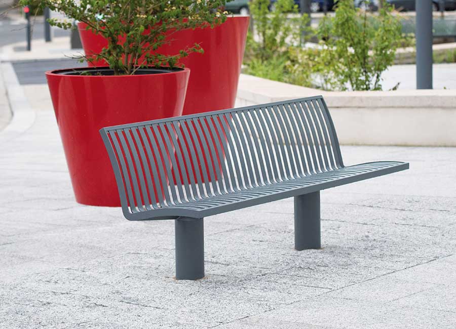 Banc DENVER conçu et fabriqué par Aréa mobilier urbain