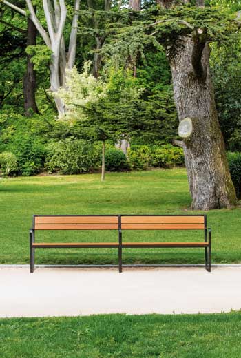 Area - Bench with backrest - Prague B110