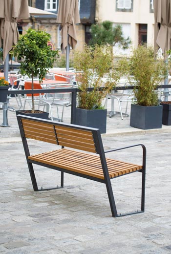 Area - Bench with backrest - Prague B30