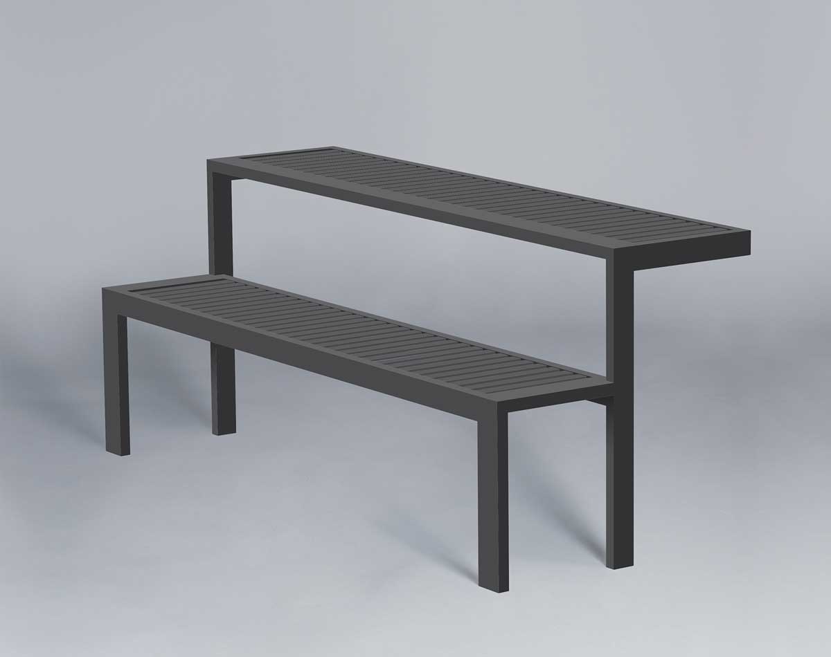Table-banc SOFIA conçu et fabriqué par Aréa mobilier urbain