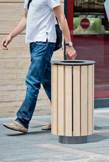 Area - Litter receptacle - Bambou