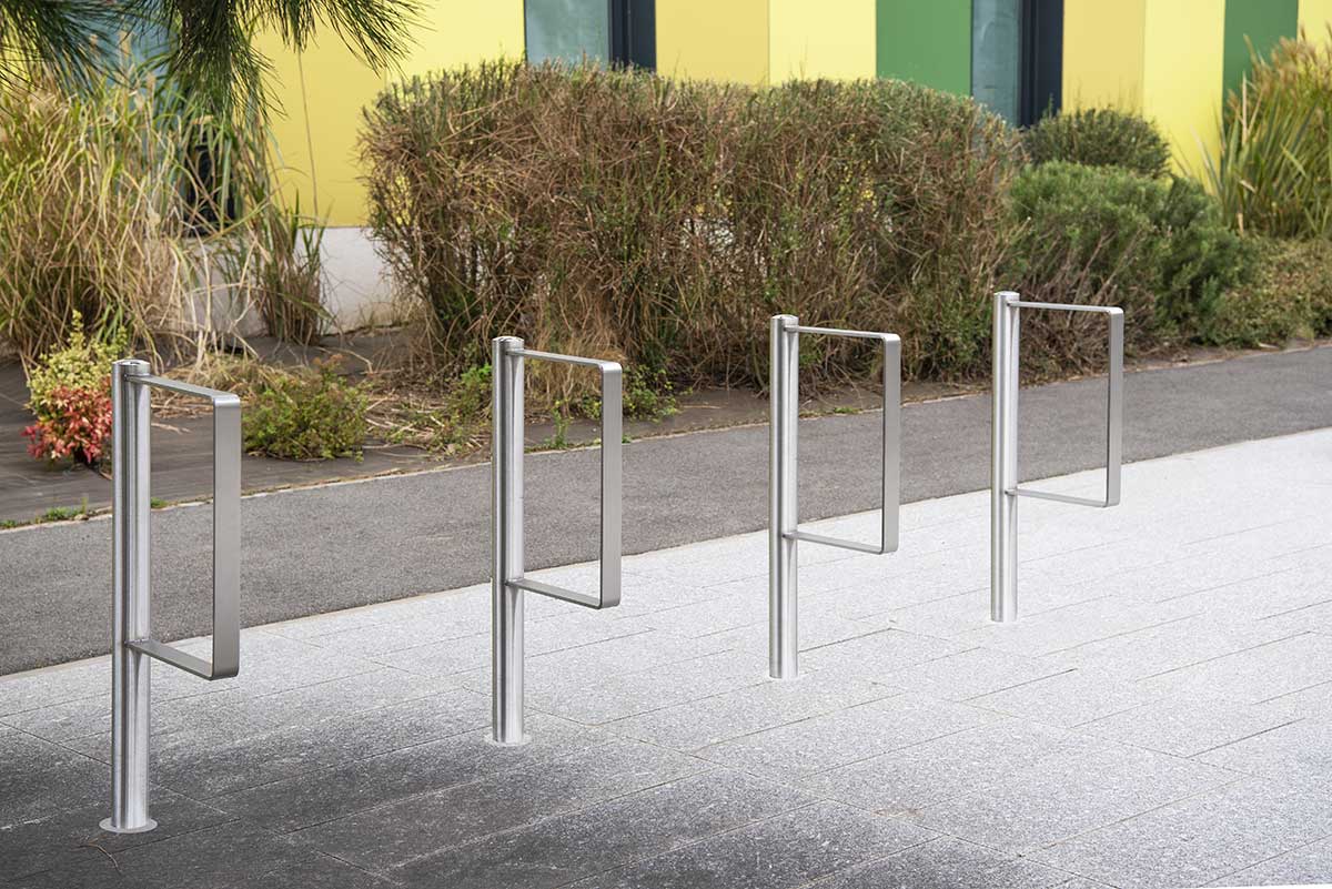 Parc vélos PHENIX conçu et fabriqué par Aréa mobilier urbain