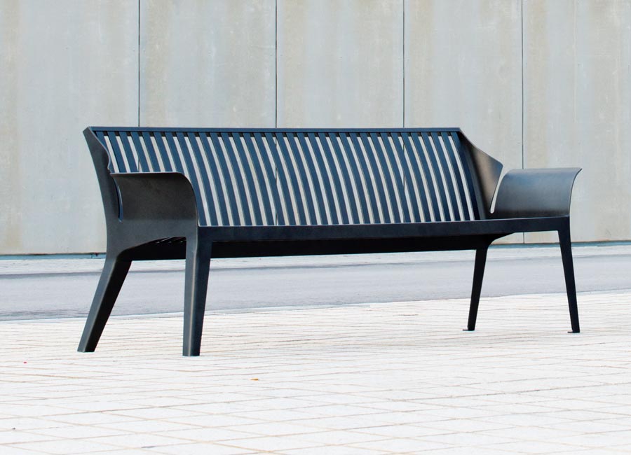 Bench with backrest - Vancouver