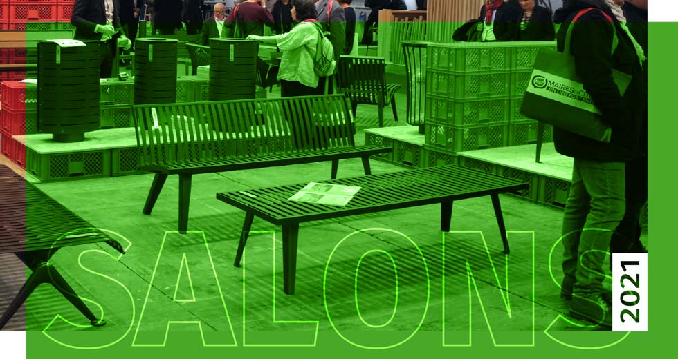 Aréa présente ses mobiliers urbains au salon des maires et des collectivités locales à Paris et au salon Paysalia de Lyon