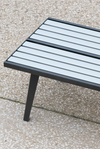 Area - Backless bench - Atlanta aluminium