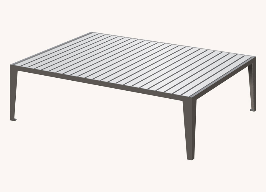 Backless bench - Atlanta aluminium