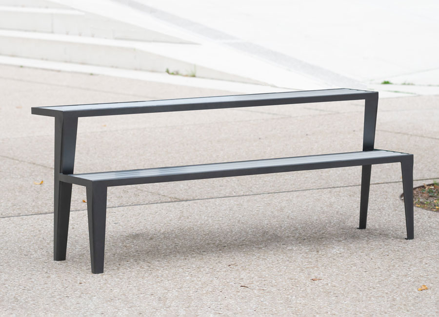 Table banc Chicago aluminium conçu et fabriqué par Aréa mobilier urbain