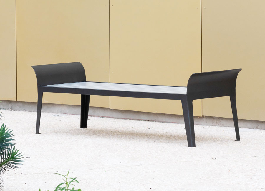 Backless bench - Ontario aluminium