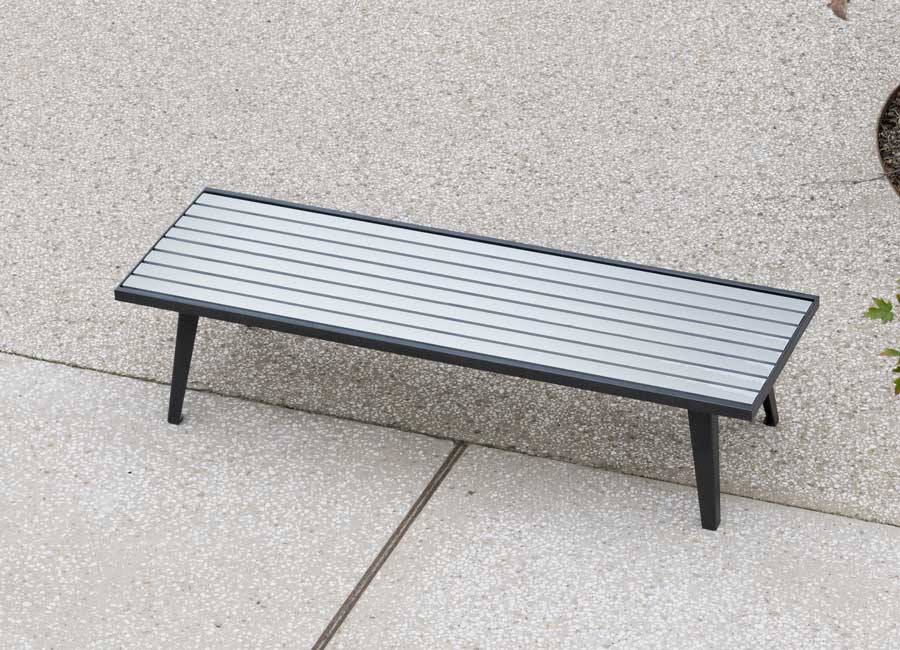 Backless bench - Atlanta aluminium