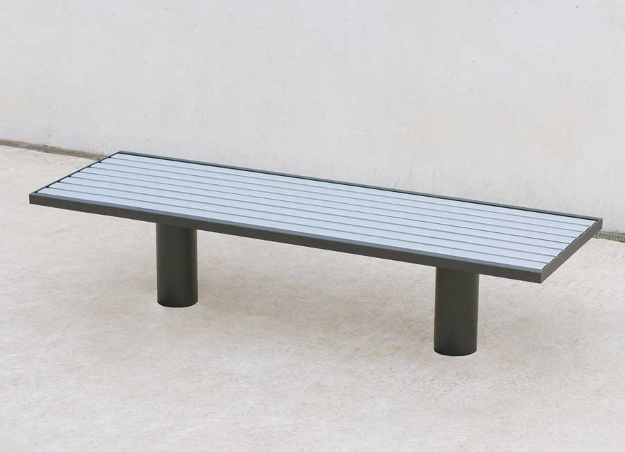 Backless bench - Toronto aluminium