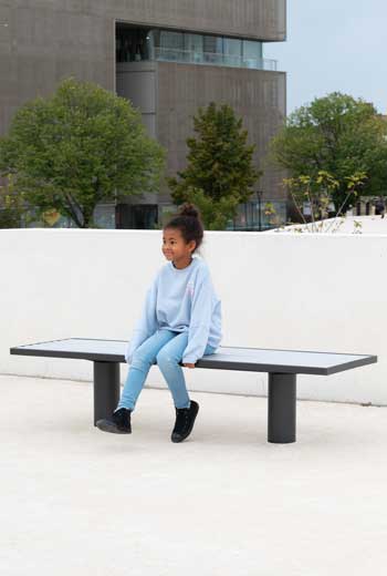Area - Backless bench - Toronto aluminium