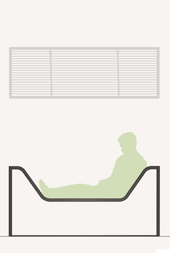Area - Bench with backrest - Cannes