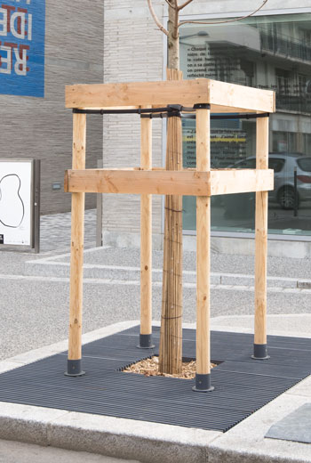 Area - Tree guard and stake - Sabots de tuteurage