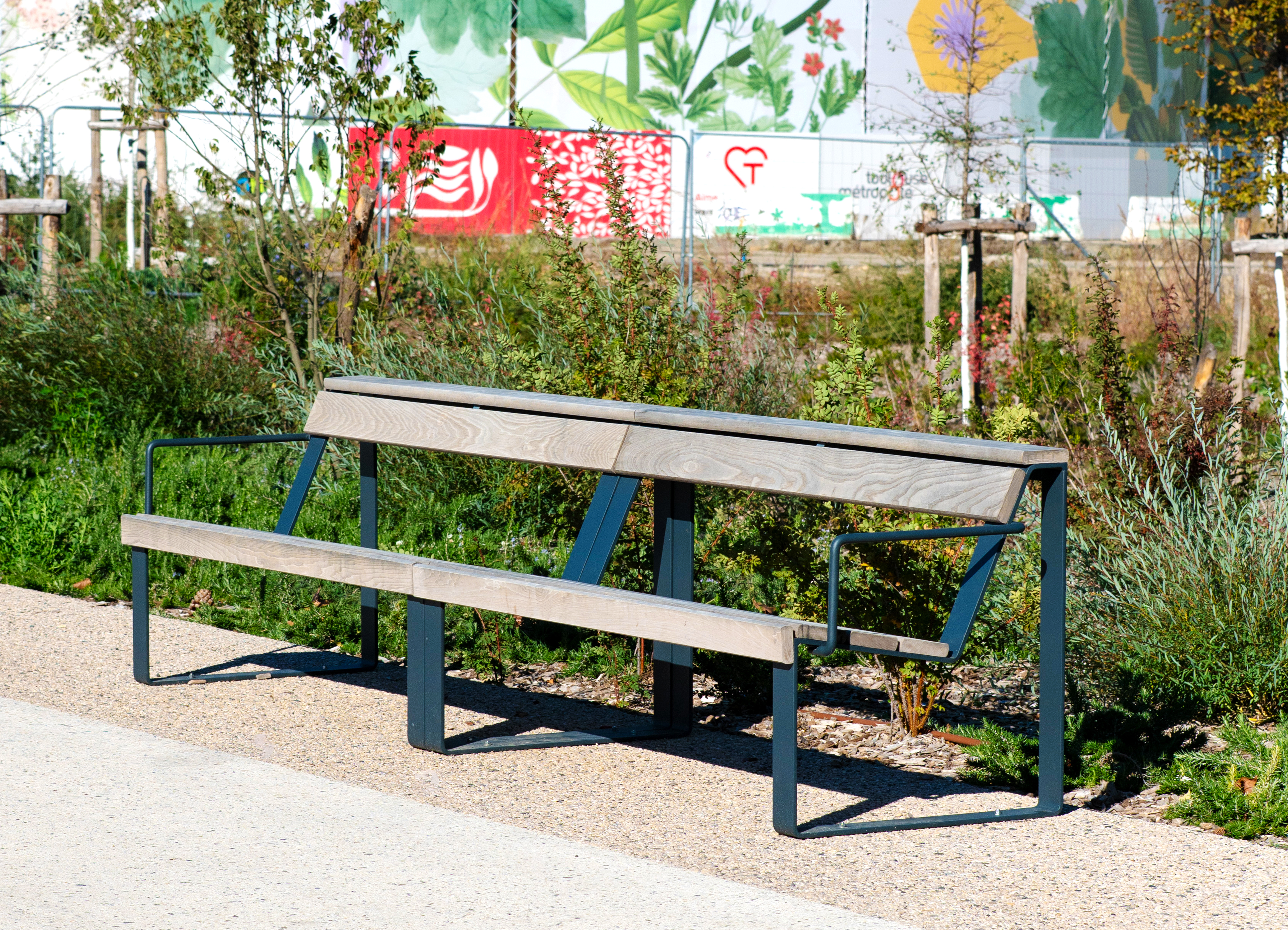 méridienne conçue et fabriquée par aréa mobilier urbain