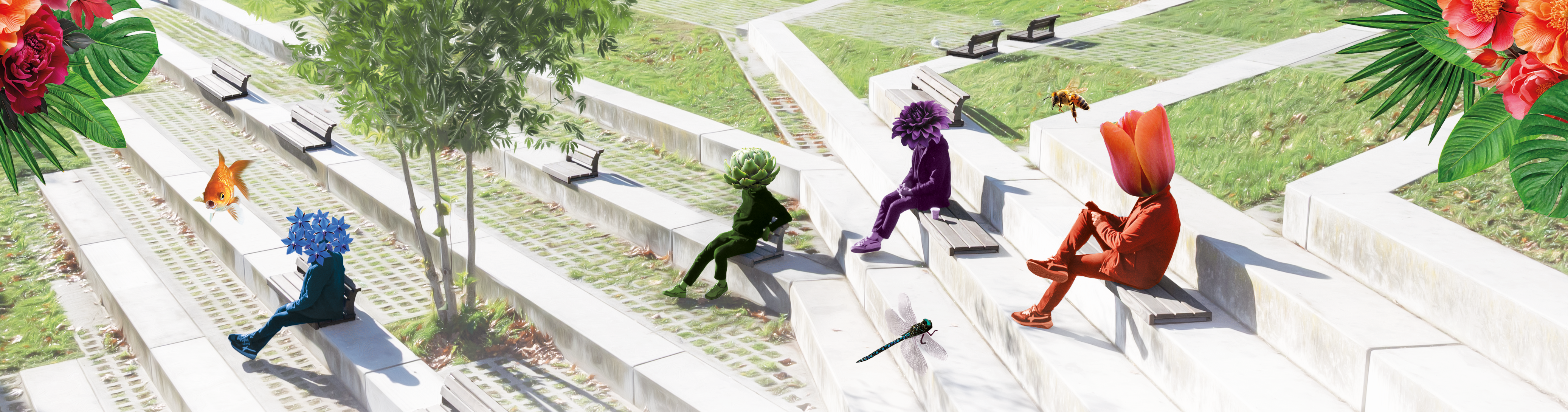 Illustration conçue par aréa mobilier urbain